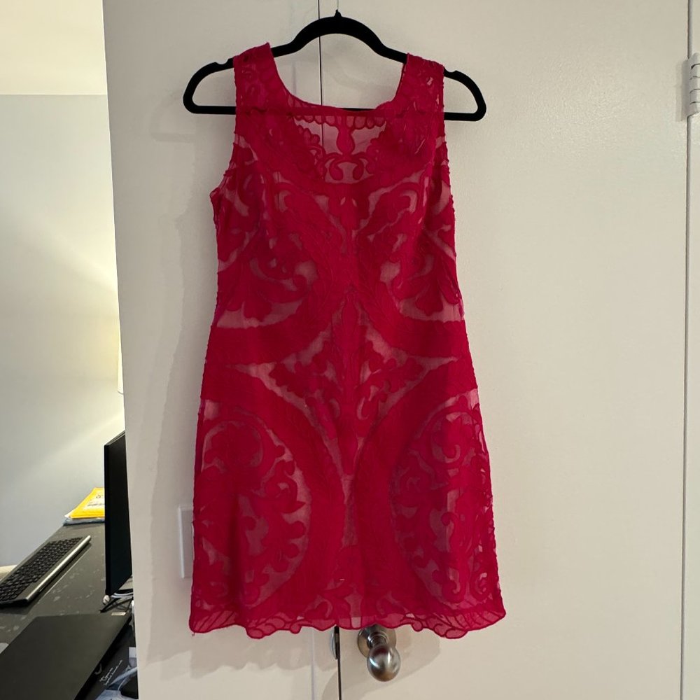 Pink Intricate Lace Dress